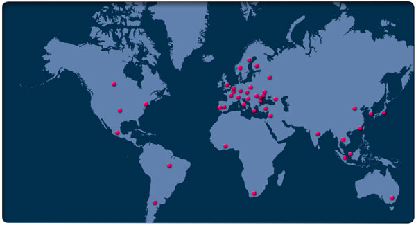 Pays d'implantation du groupe Lagard&egrave;re