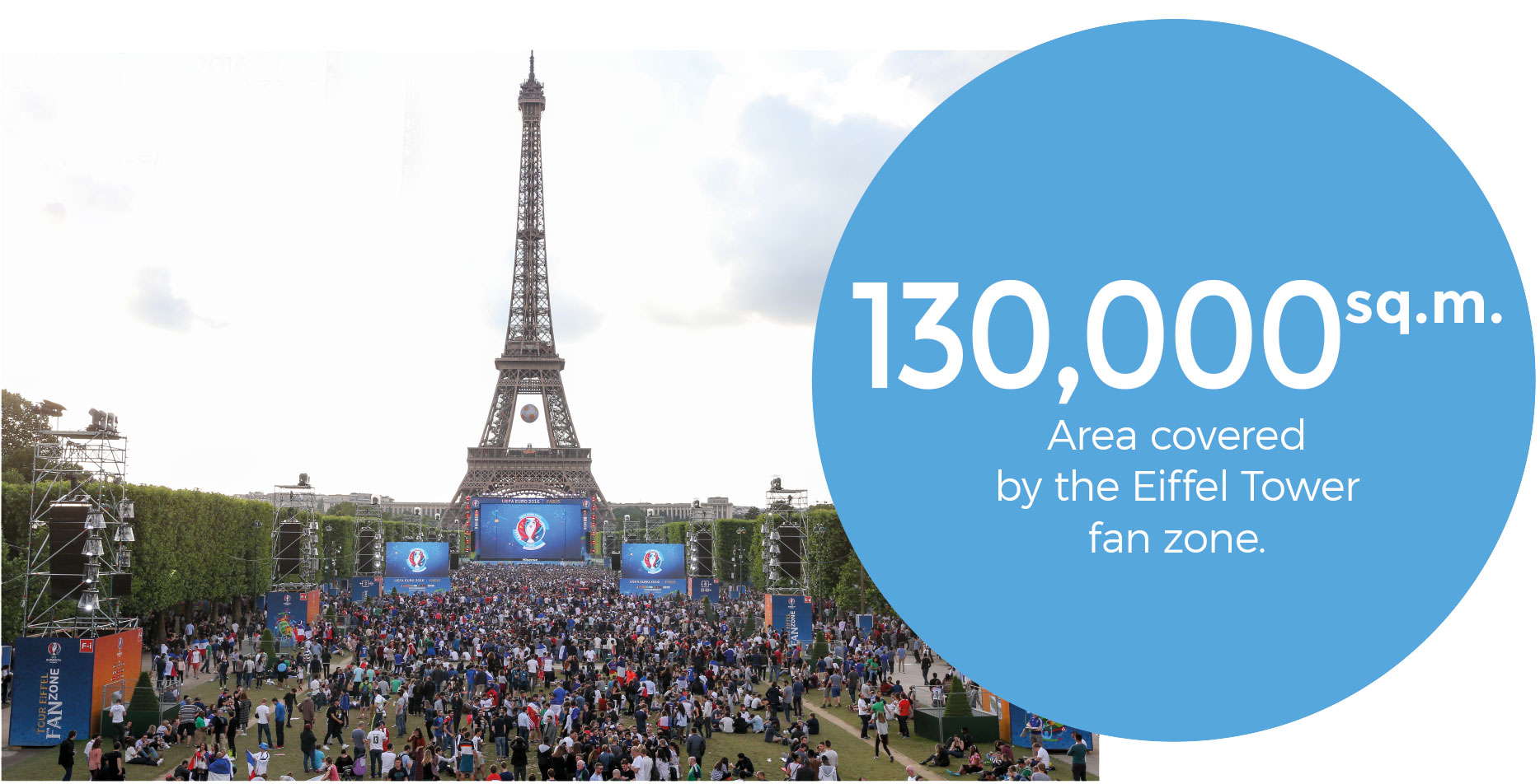 Eiffel Tower fan zone, June-July 2016 – Paris (France)