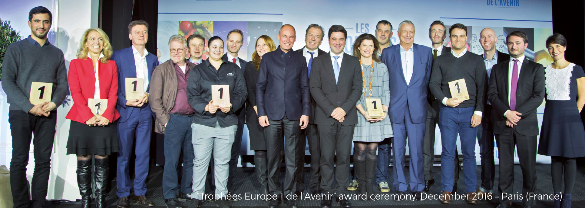 “Trophées Europe 1 de l’Avenir” award ceremony, December 2016 – Paris (France).