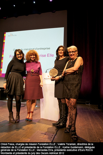 Fondation ELLE lauréate de l'Oscar du Mécénat d'entreprise 2012