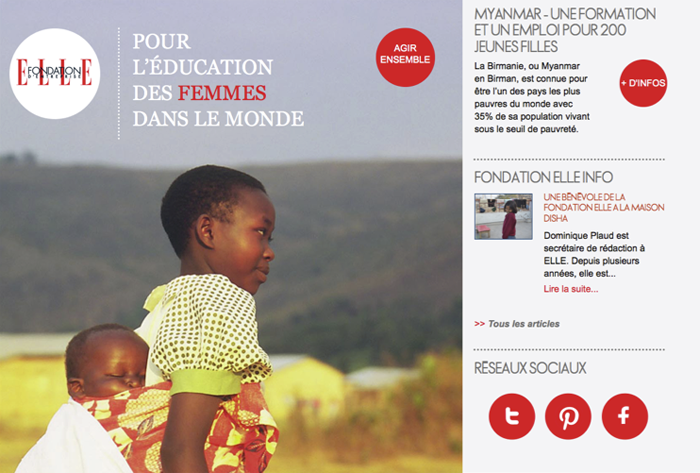 Le nouveau site de la Fondation ELLE