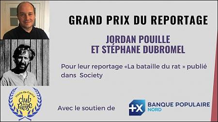 Le journaliste Jordan Pouille est lauréat du Grand Prix du reportage du Club de la Presse Hauts-de-France