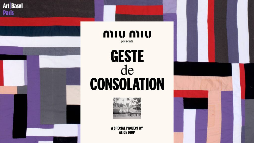Alice Diop présente sa première exposition « Geste de Consolation » dans le cadre d’Art Basel Paris 2026